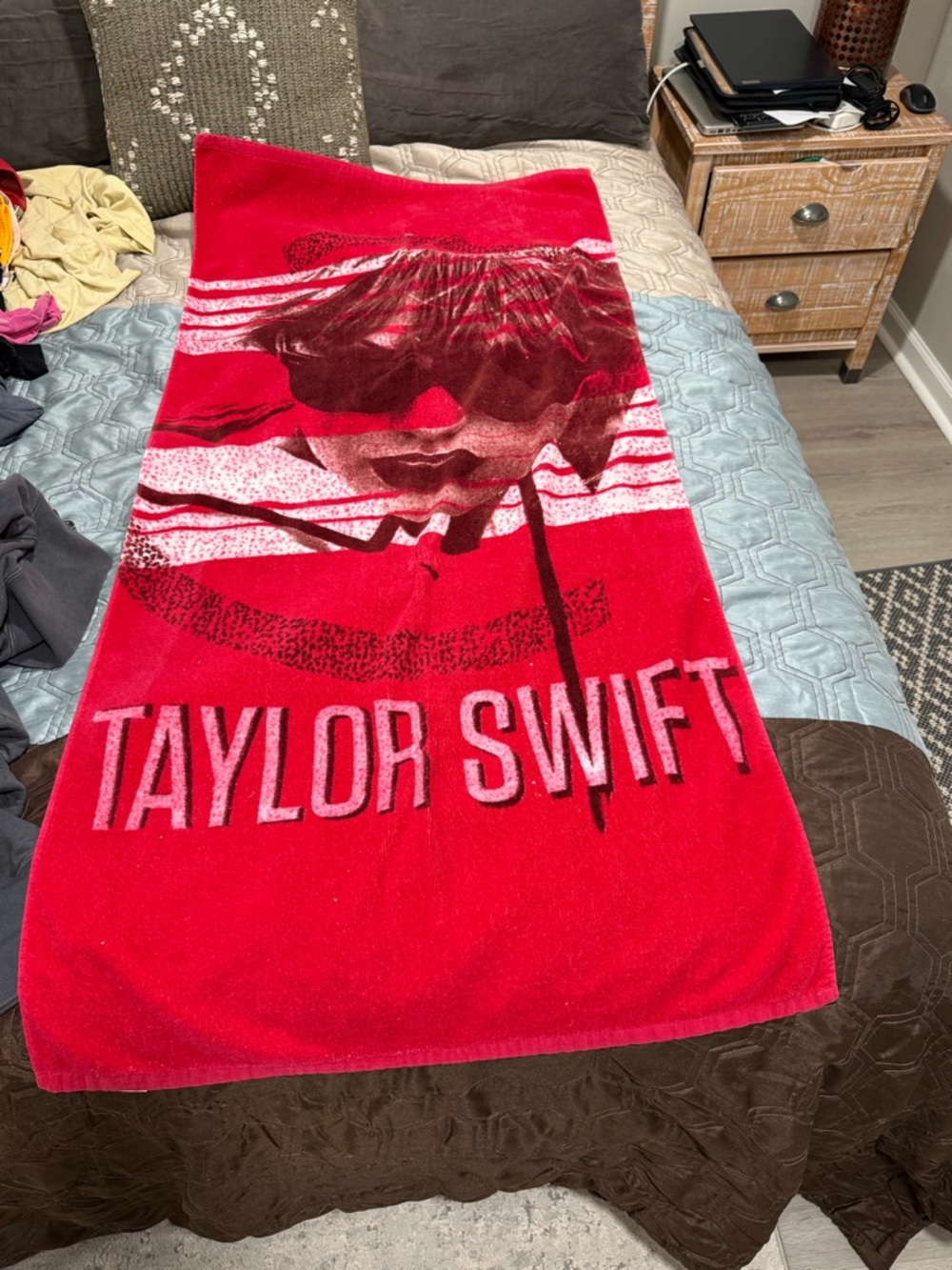 Taylor Swift Red Graphic Beach Towel